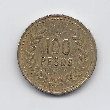 COLOMBIA 100 PESOS 1992 KM # 285 VF