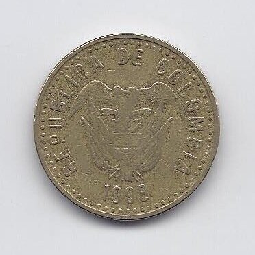 COLOMBIA 100 PESOS 1993 KM # 285 VF 1