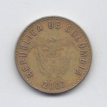 COLOMBIA 100 PESOS 2007 KM # 285 VF 1