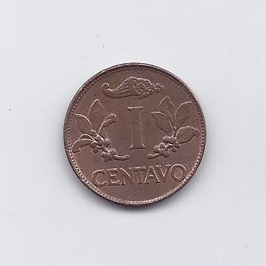 COLOMBIA 1 CENTAVO 1969 KM # 205a VF/XF