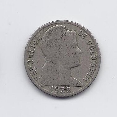COLOMBIA 5 CENTAVOS 1935 KM # 199 VF 1