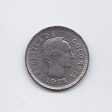 COLOMBIA 10 CENTAVOS 1971 KM # 236 VF 1