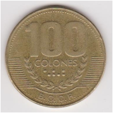 COSTA RICA 100 COLONES 1999 KM # 230a.1 VF