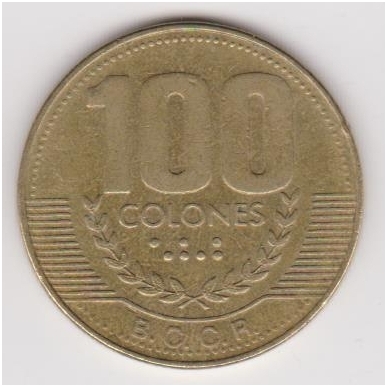 COSTA RICA 100 COLONES 1999 KM # 230a.1 VF