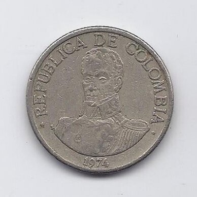COLOMBIA 1 PESO 1974 KM # 258 F 1