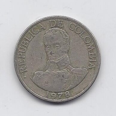 COLOMBIA 1 PESO 1978 KM # 258 F 1