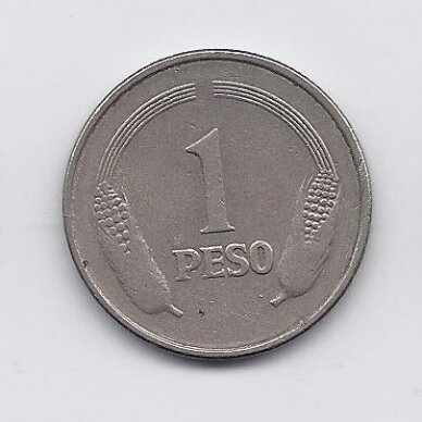 COLOMBIA 1 PESO 1978 KM # 258 VF