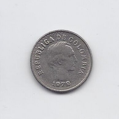 COLOMBIA 10 CENTAVOS 1972 KM # 253 VF 1