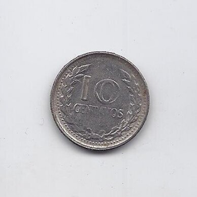 COLOMBIA 10 CENTAVOS 1974 KM # 253 VF