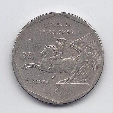 COLOMBIA 10 PESOS 1981 KM # 270 VF 1
