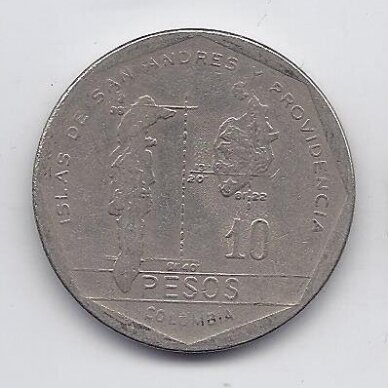 COLOMBIA 10 PESOS 1981 KM # 270 VF