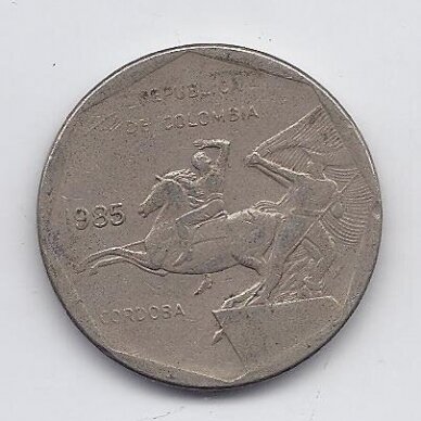 COLOMBIA 10 PESOS 1985 KM # 270 F 1