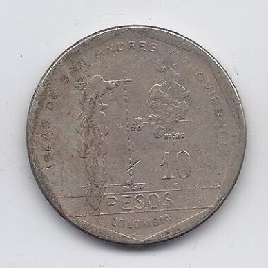 COLOMBIA 10 PESOS 1985 KM # 270 F