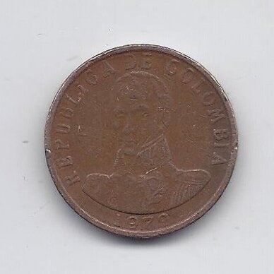 COLOMBIA 2 PESOS 1979 KM # 263 VF 1
