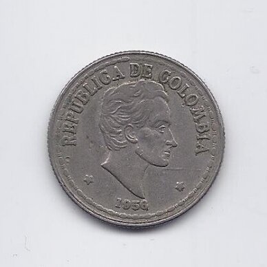 COLOMBIA 20 CENTAVOS 1956 KM # 215.1 VF 1