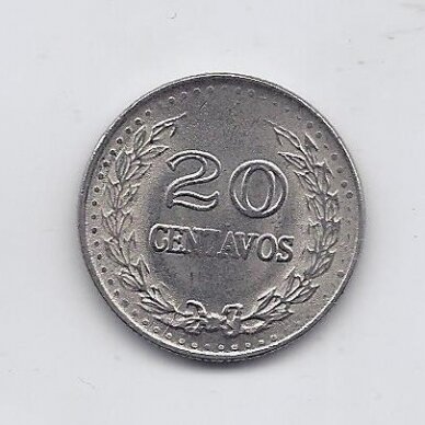 COLOMBIA 20 CENTAVOS 1974 KM # 246 VF/XF