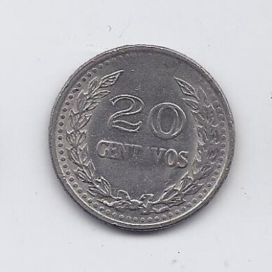 COLOMBIA 20 CENTAVOS 1975 KM # 246 VF