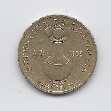 COLOMBIA 20 PESOS 1982 KM # 271 VF 1