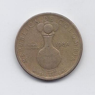COLOMBIA 20 PESOS 1984 KM # 271 VF 1