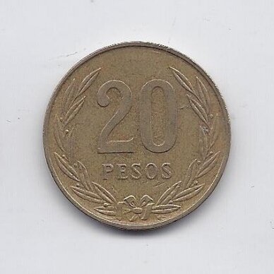 COLOMBIA 20 PESOS 1985 KM # 271 VF