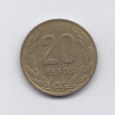 COLOMBIA 20 PESOS 1987 KM # 271 VF