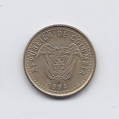 COLOMBIA 20 PESOS 1994 KM # 282 VF 1