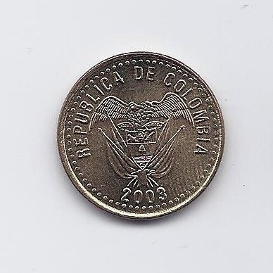 COLOMBIA 20 PESOS 2003 KM # 282 AU/UNC 1