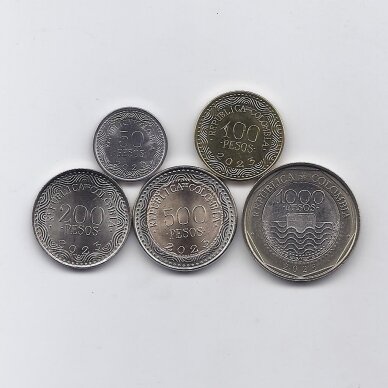 COLOMBIA 2023 5 coins set 1