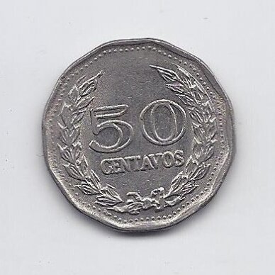 COLOMBIA 50 CENTAVOS 1970 KM # 244 VF