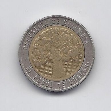 COLOMBIA 500 PESOS 1996 KM # 286 VF 1
