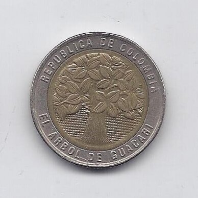 COLOMBIA 500 PESOS 1997 KM # 286 VF 1