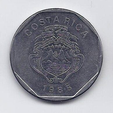 KOSTA RIKA 10 COLONES 1985 KM # 215 VF 1