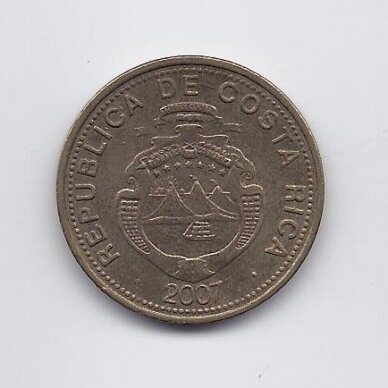 COSTA RICA 25 COLONES 2007 KM # 229c VF 1