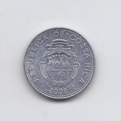 COSTA RICA 5 COLONES 2008 KM # 227b VF 1