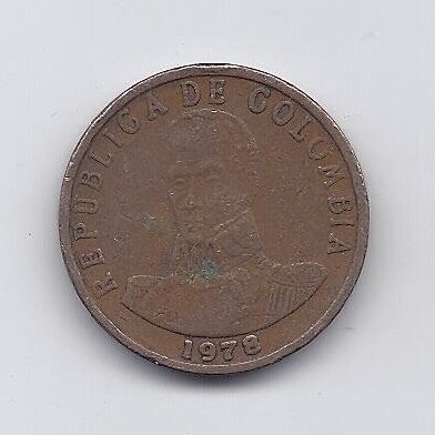 KOLUMBIJA 2 PESOS 1978 KM # 263 VF 1