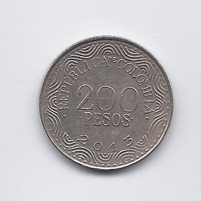 COLOMBIA 200 PESOS 2013 KM # 297 VF