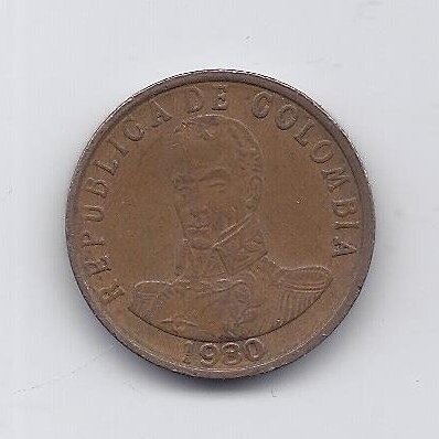 COLOMBIA 2 PESOS 1980 KM # 263 VF 1