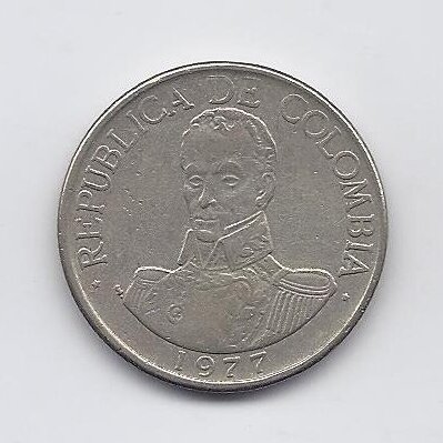 COLOMBIA 1 PESO 1977 KM # 258 VF 1