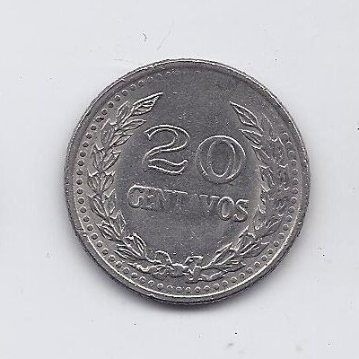 COLOMBIA 20 CENTAVOS 1975 KM # 246 VF