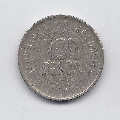 COLOMBIA 200 PESOS 1995 KM # 287 VF