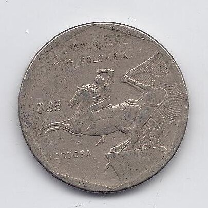 COLOMBIA 10 PESOS 1985 KM # 270 F 1