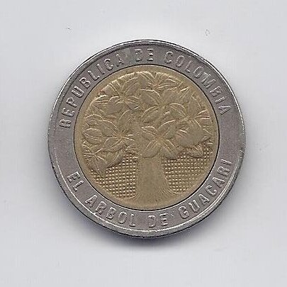 COLOMBIA 500 PESOS 1996 KM # 286 VF 1
