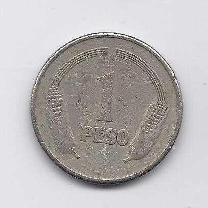 COLOMBIA 1 PESO 1974 KM # 258 F