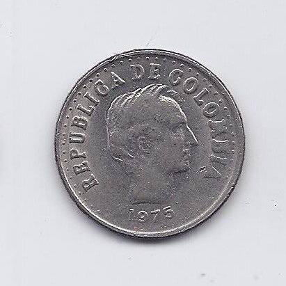 COLOMBIA 20 CENTAVOS 1975 KM # 246 VF 1