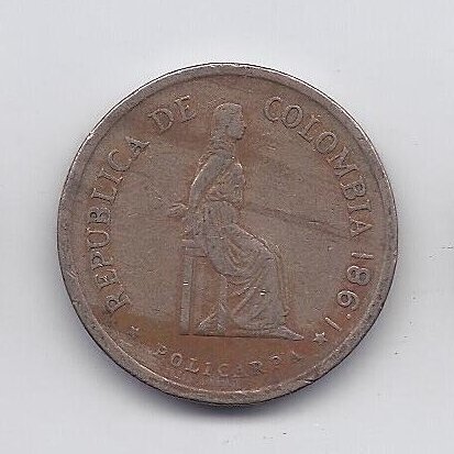 COLOMBIA 5 PESOS 1981 KM # 268 VF 1