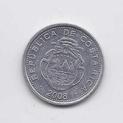 COSTA RICA 10 COLONES 2008 KM # 228b VF 1