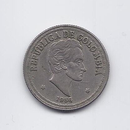 COLOMBIA 20 CENTAVOS 1956 KM # 215.1 VF 1