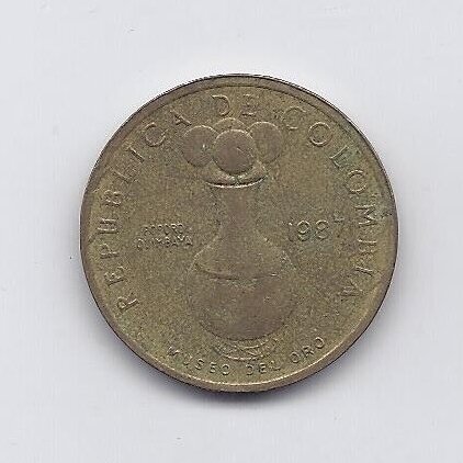 COLOMBIA 20 PESOS 1987 KM # 271 VF 1