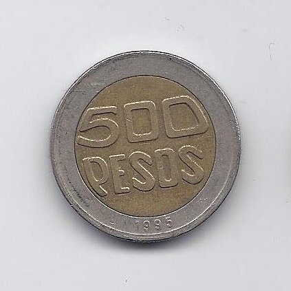 COLOMBIA 500 PESOS 1995 KM # 286 VF