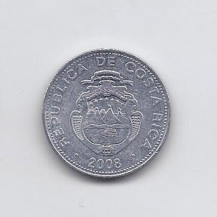 COSTA RICA 5 COLONES 2008 KM # 227b VF 1